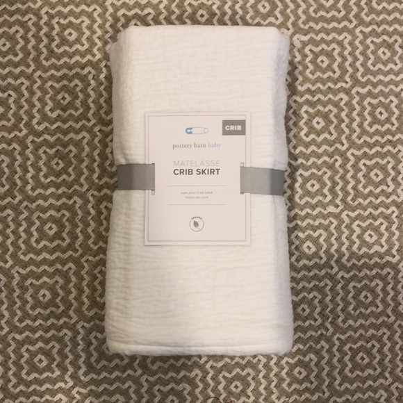 Pottery Barn Kids Other Pottery Barn White Matelasse Crib Skirt Brand New Poshmark